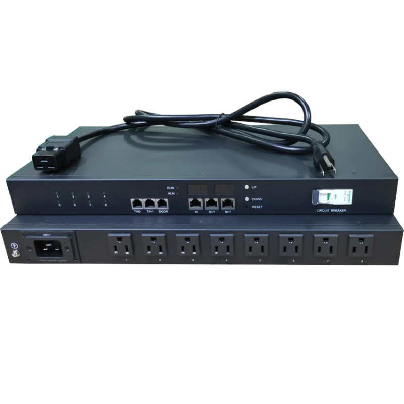 

15A 250V 8 Ports Sheet Metal Remote Network Management Intelligent Power Distribution Box PDU For Data Center Miner