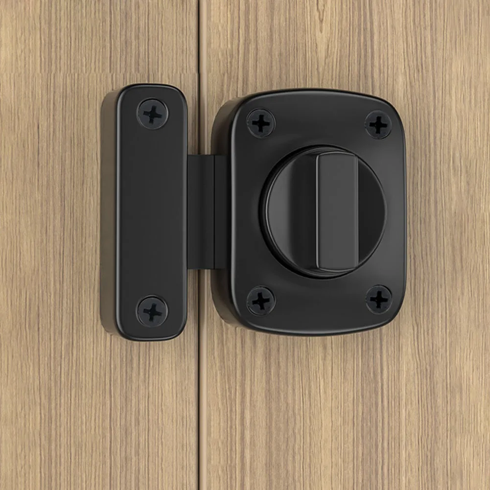 

Door Right Angle Sliding Door Lock Zinc Alloy Spring Button Lock for Home Fitting Room Bathroom Sliding Closure
