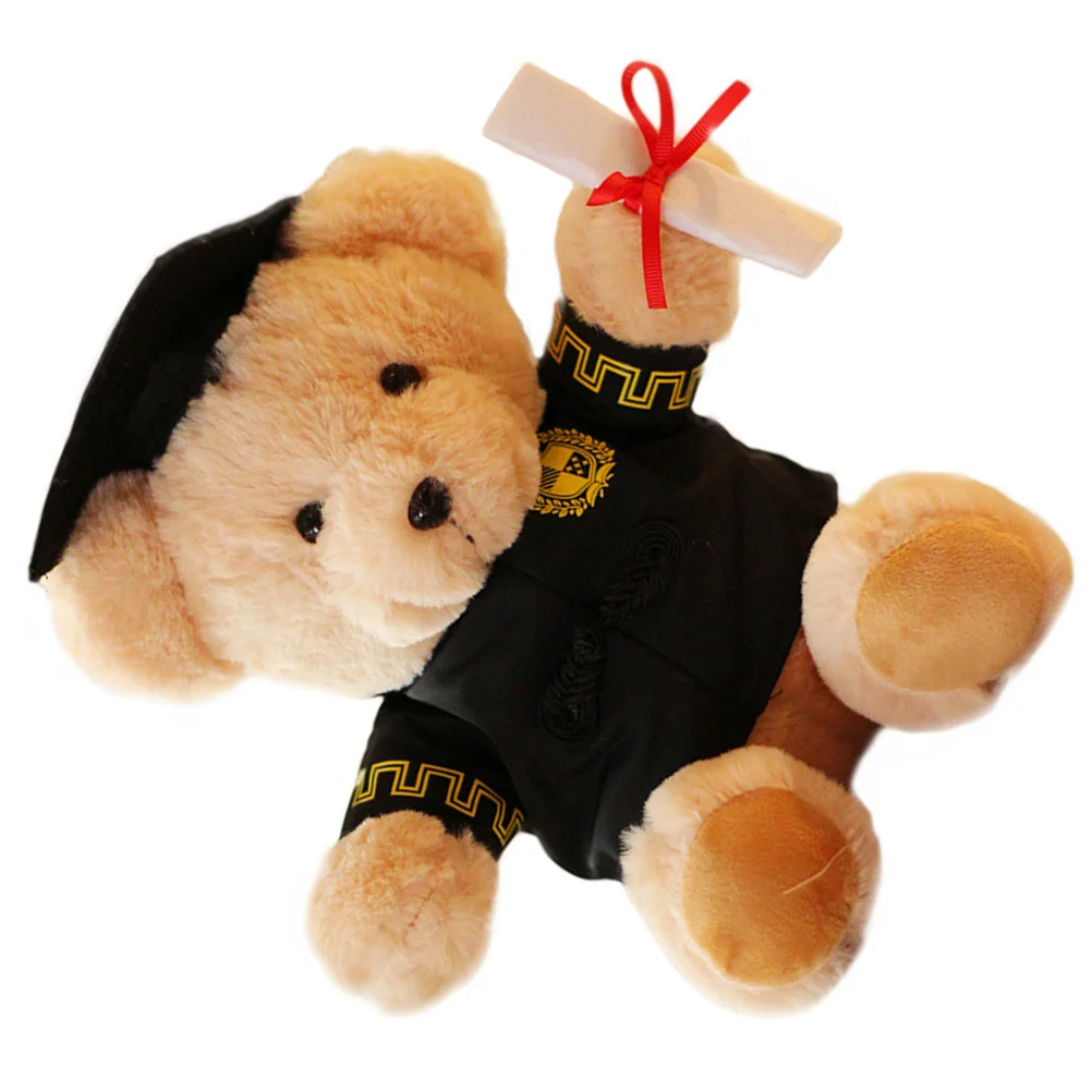 

Creative Plush Doll Adornment Adorable Graduation Season Bear Doll Graduation Gift