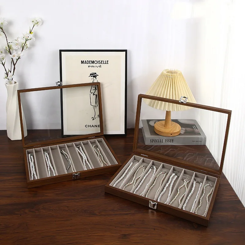 Деревянная шкатулка для ювелирных изделий с крышкой