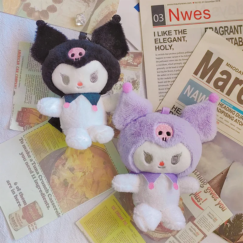 

Kawaii Kuromi Sanrio аниме плюшевая подвеска мультфильм милые мягкие куклы комната искусство брелок игрушки для девочек подарок