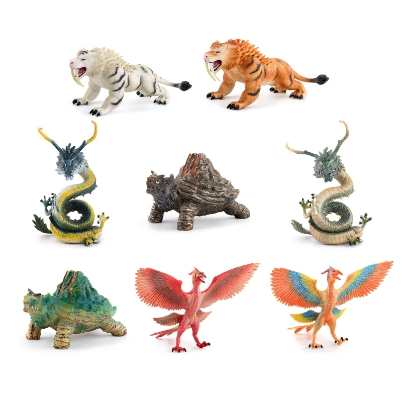 

Realistic Tiger Dragon Figurines Animal Playset Model Figure Kids Party Gift