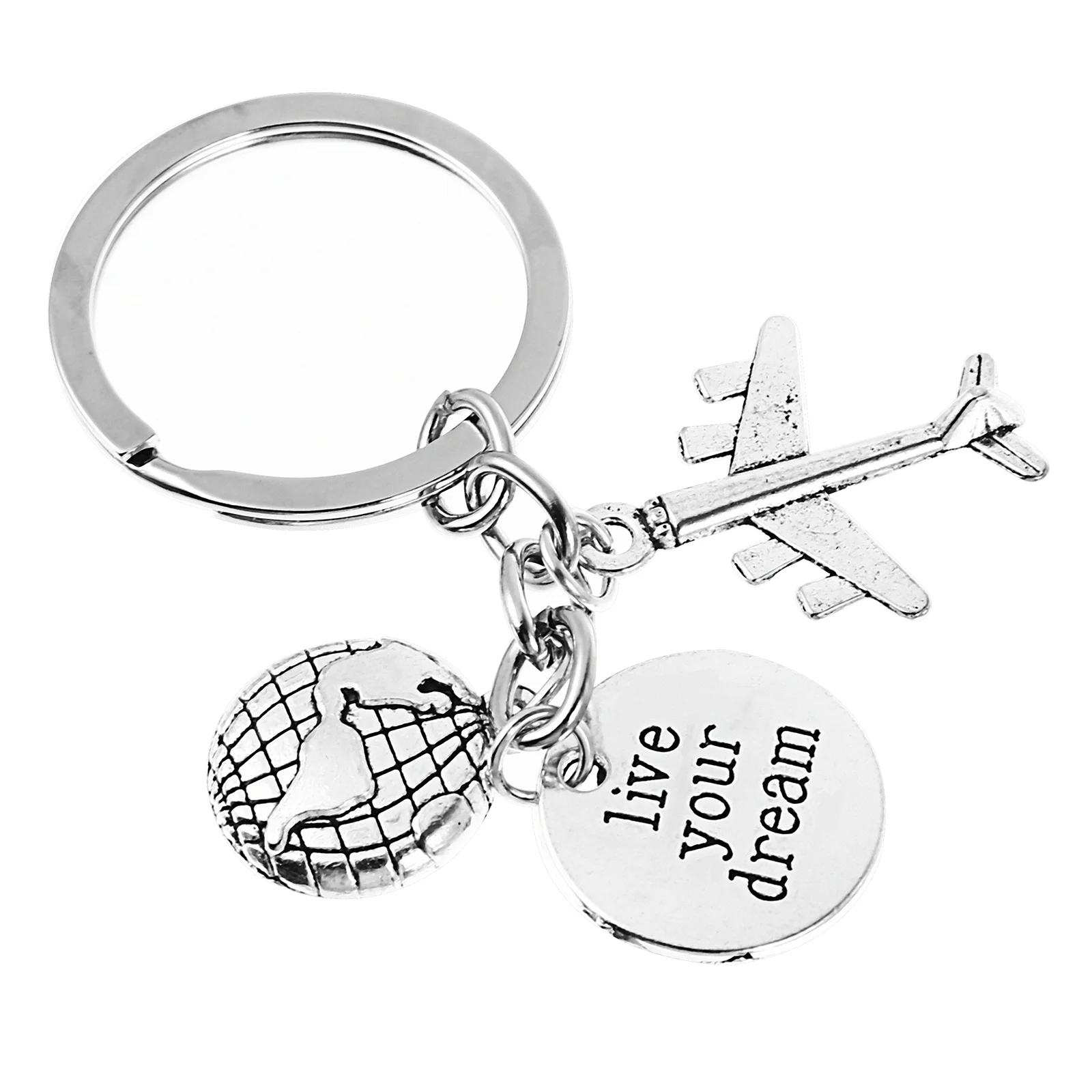 

Pilot Keychain Key Keyring Pendant Decor Giftwords Plane Airplane Inspiring Chains Ornament Birthday