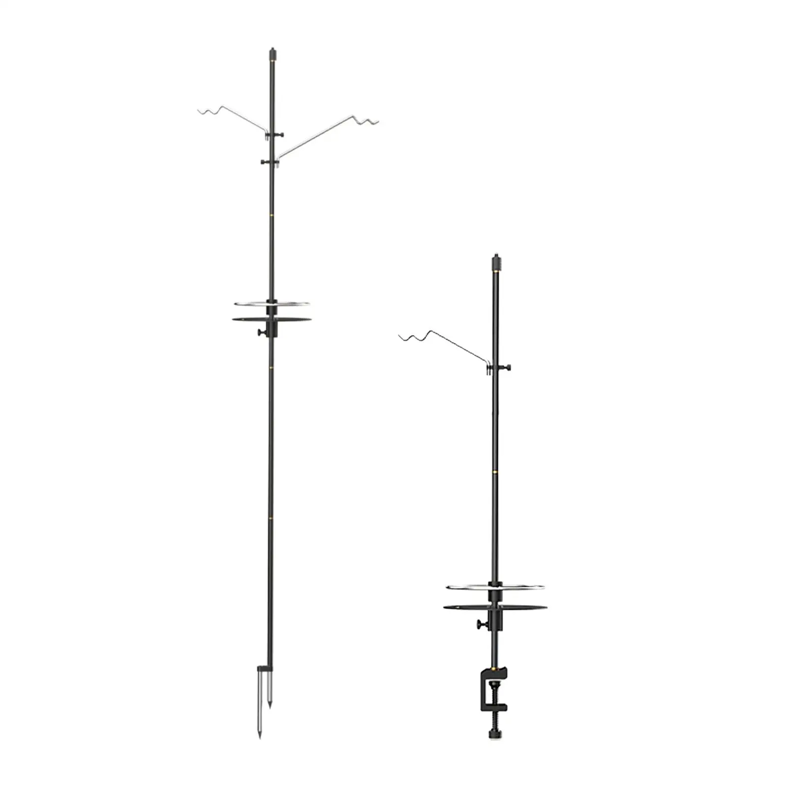 Camping Lantern Stand Light Hanging Pole Hanger for Fishing BBQ Backpacking