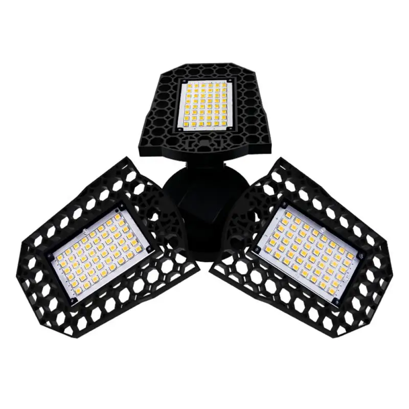 

40/60/80W E27 Foldable Led Lamp Garage Light Led Bulb Led Light Bulb Foldable Fan Blade Lights For Corridor Home Ceiling Lights