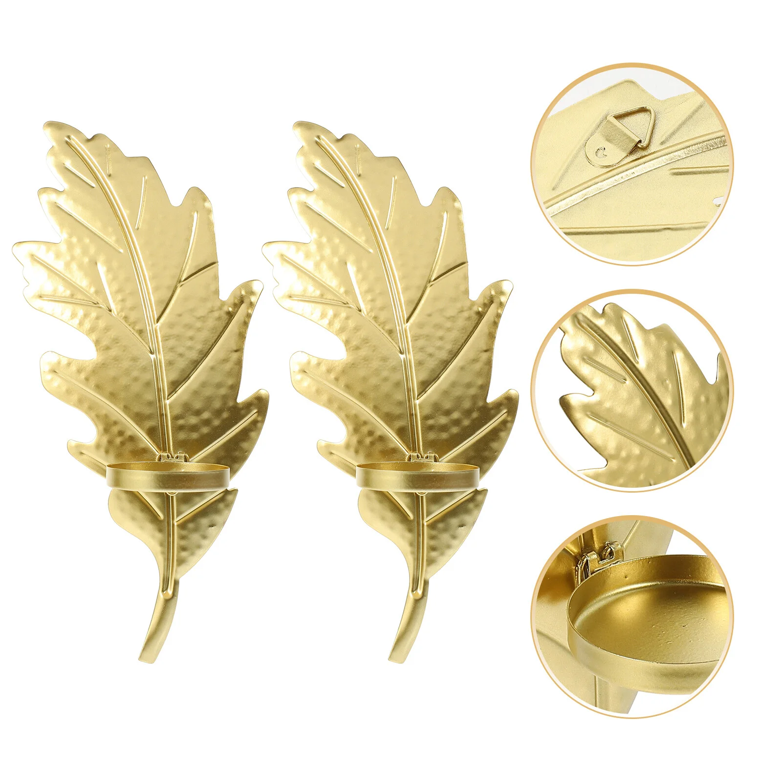 

2 Pcs Metal Light House Decorations Home Taper Holder Wedding Wall Candlestick Holders Iron Dinner Party