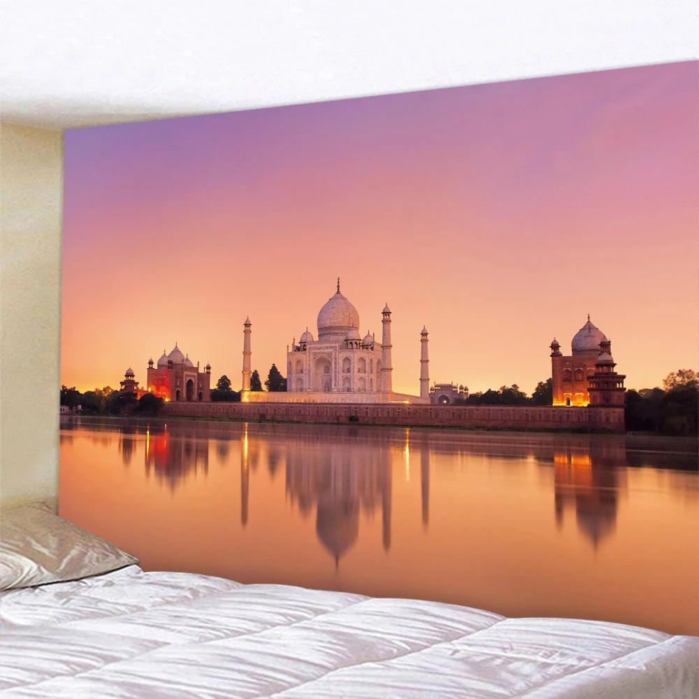 

Architecture Landscape Printing Home Deco Art Tapestry Psychedelic Scene Hippie Boho Decor Tapestry Mode