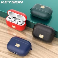 keysion shockproof case for airpods 3 leather texture soft silicone with anti lost buckle earphone cover for airpods 3 2021 new
