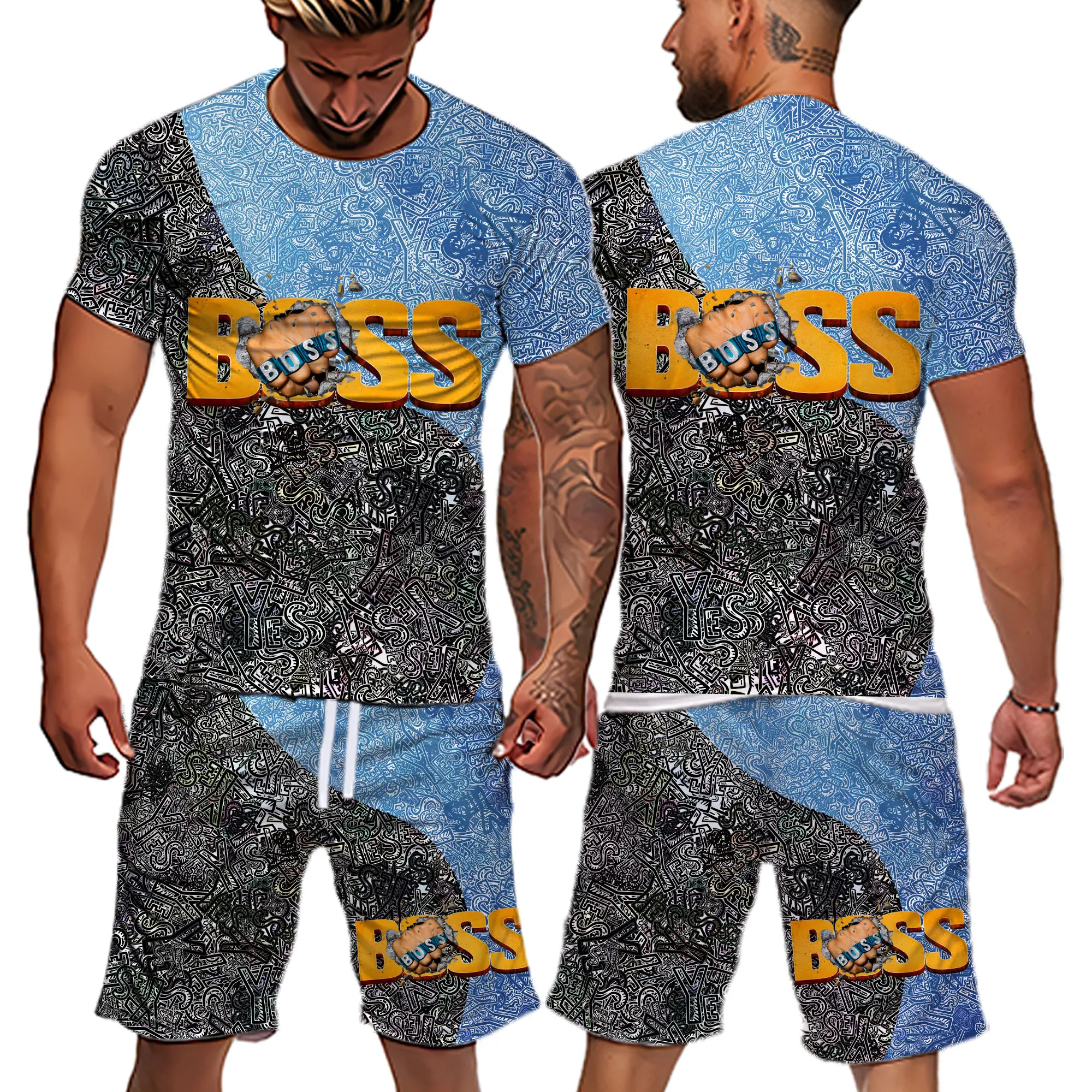 

Drop Shipping Wholesale Price Sale Men's T-Shirts+Shorts Casual Hip Hop Street Tshirt Quick Dry Sports T-Shirt Male Tops Unisex