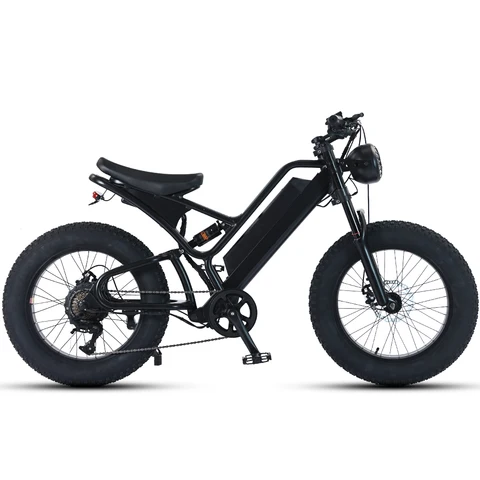 Electric Bicycle 20 Inch 4.0 Fat Tire Moped Bike 100W Motor 48V 18AH Lithium-Ion Cross-country E-Bikes