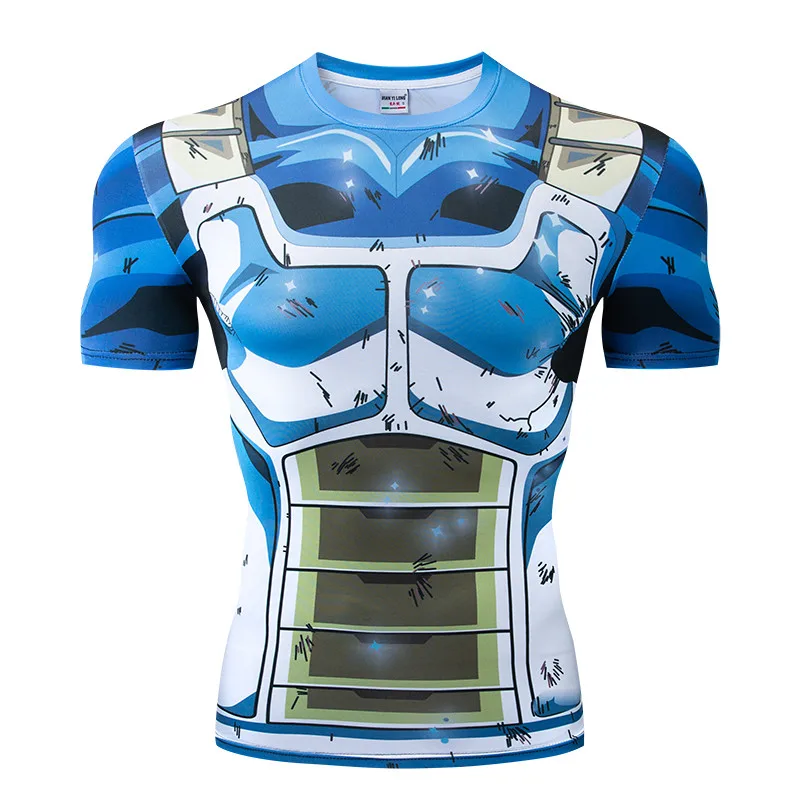 

Футболка Seven Dragon-Ball z Мужская компрессионная, оригинальная 3D футболка с коротким рукавом, лето