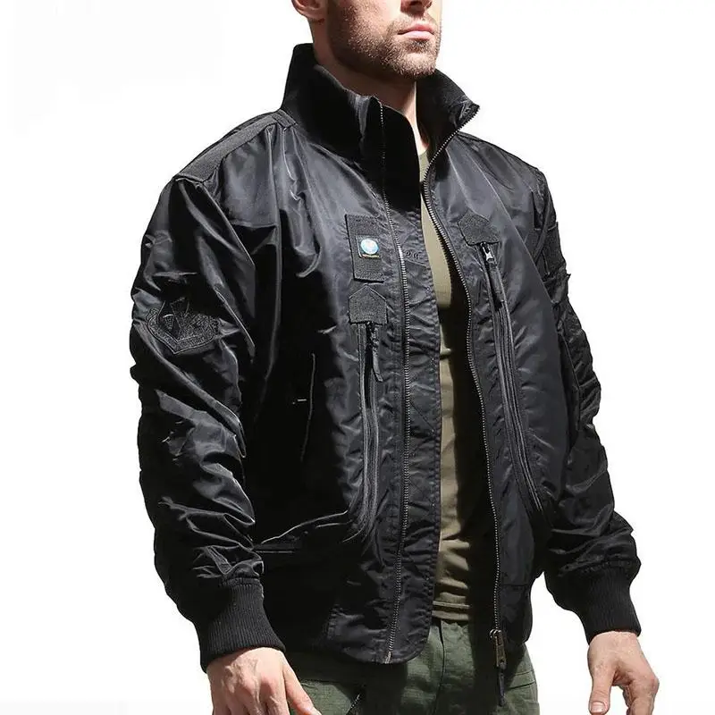 Cool Army Tactical Stand Collar Flight Men's Jacket Jean Jacket Men Winter Jacket Bomber Jacket Men Combat Jacket