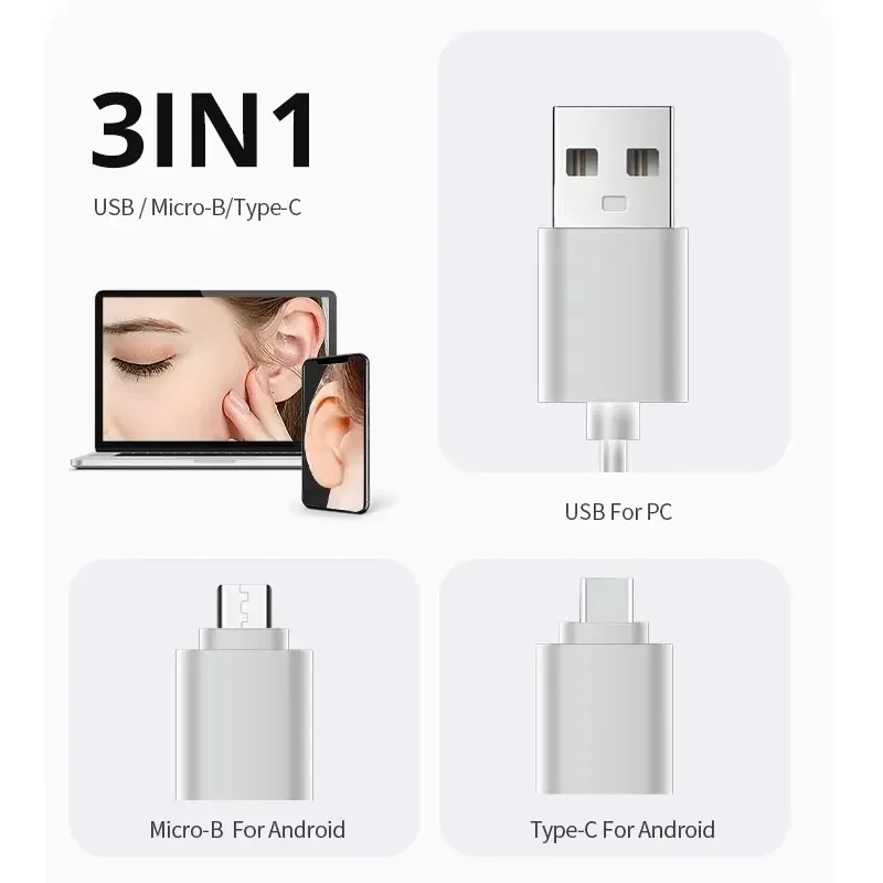 USB HD визуальный эндоскоп для чистки ушного воска цифровая ложка фотокамера
