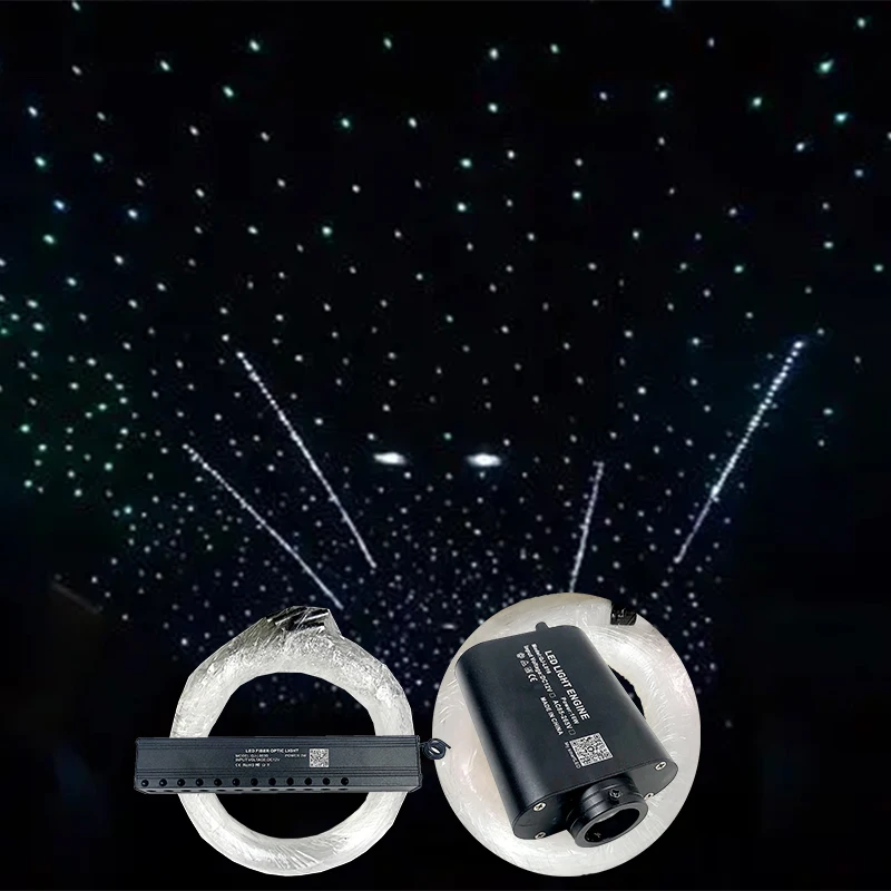 Fiber Optic Star Light Kit app Car Roof Starry Meteor sky Ceiling Shooting LED Combination lamp Cable Effect RF Music Control