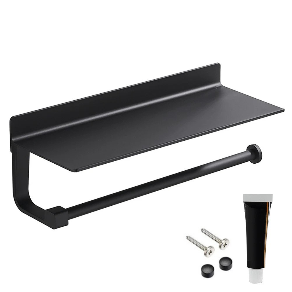 

Solid Kitchen Organizer Home Soap Towel Space Aluminum Easy Install Storage Rack Seasoning Holder Wall Mounted Bedroom Bathroom