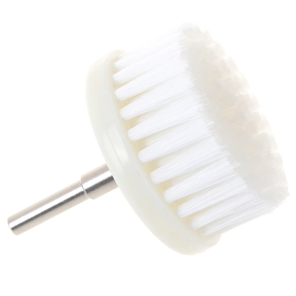 60mm White Soft Drill Powered Brush Head For Cleaning Car Carpet Bath Surface Cleaning Of Fabric Sofa Carpet Leather Interior