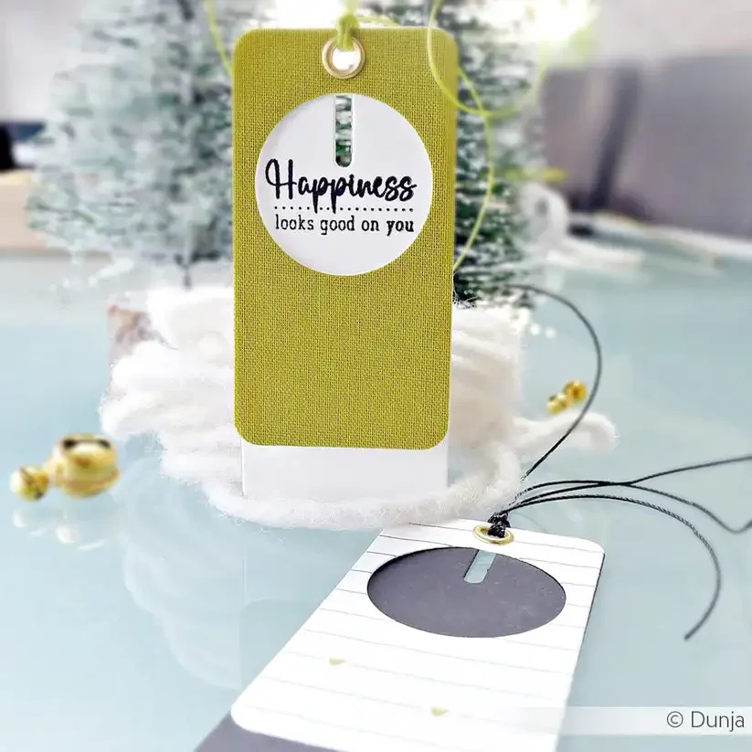 Коллекция этикеток в форме карты 2024 Рождественская Подарочная открытка