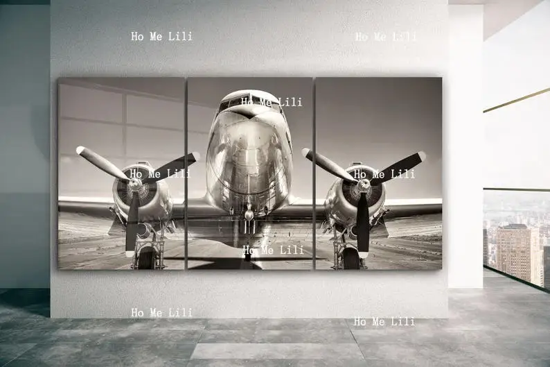 Самолет Очень Большой Печать на Холсте Настенное Искусство Натуральный И Яркий