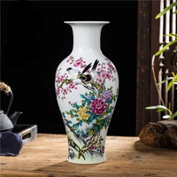 jingdezhen ceramic vase decoration living room tv wine cabinet decoration desktop hydroponic rich bamboo flower vase