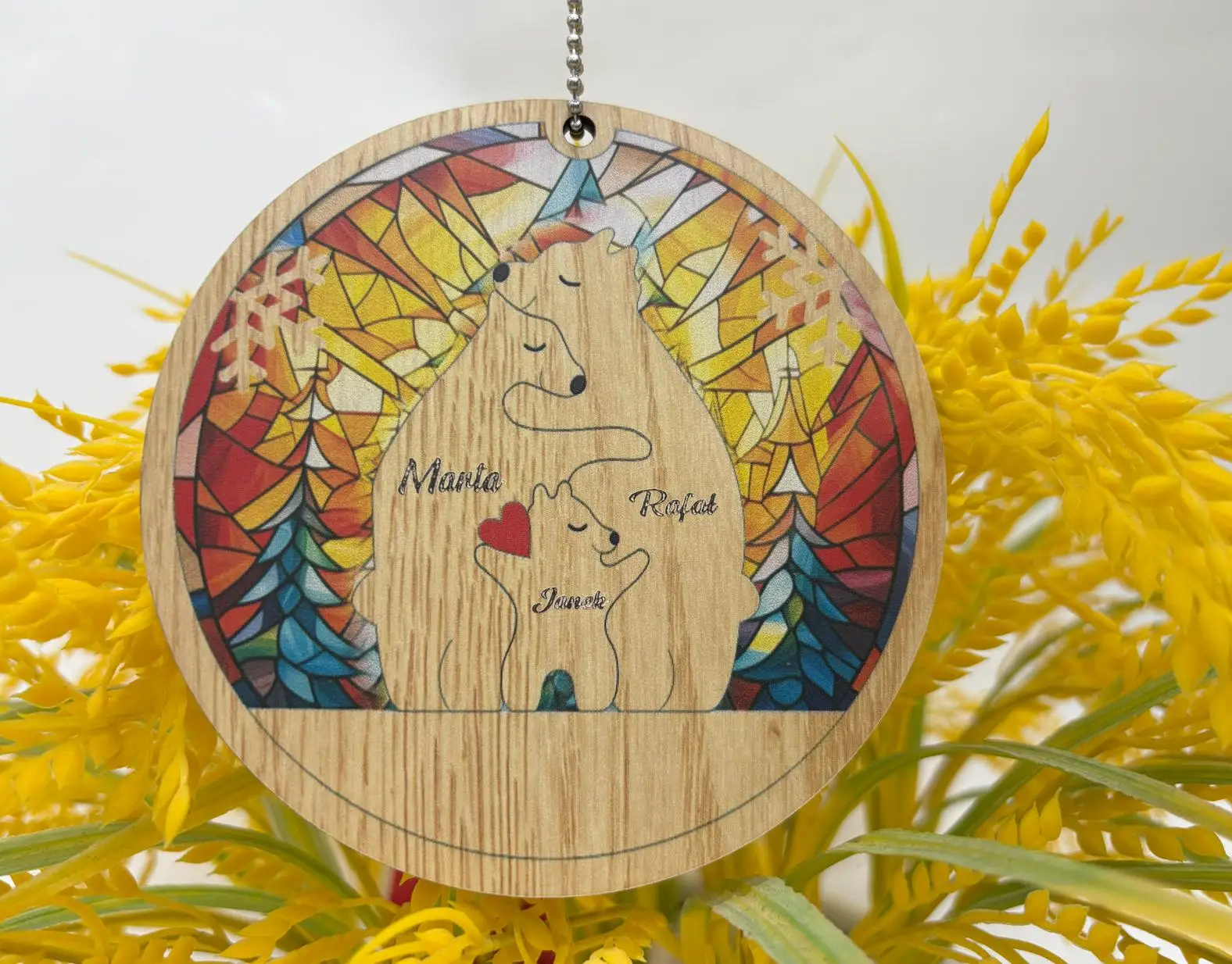 Деревянная семейная головоломка с медведем деревянное имя семейный подарок на