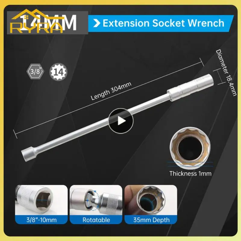 

14mm16mm Repair And Removal Tools Antirust Anti-slip Sparking Plug 3/810mm Magnetism Socket Wrench Drive Sleeve