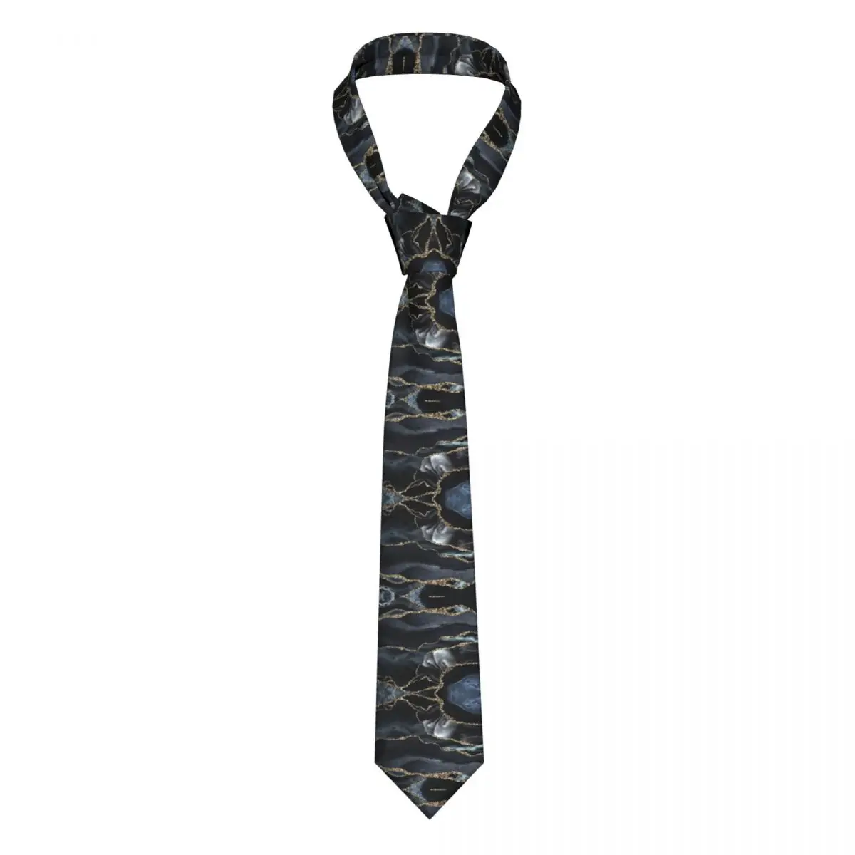

Night Masculine Marble Landscapes Neckties Men Women Polyester 8 cm Nordic Style Neck Tie Slim Classic Daily Cravat Business