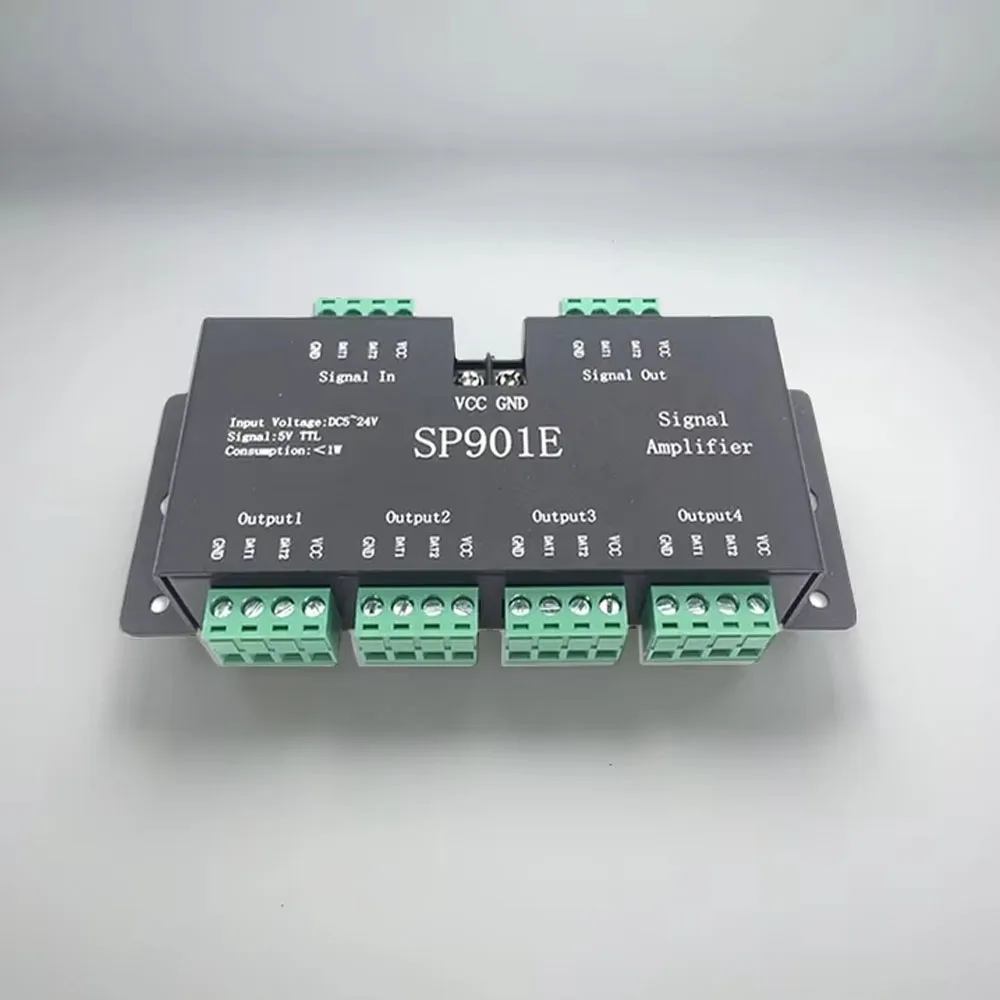 Плата светодиодного усилителя пикселей SP901E, контроллер усилителя сигнала SPI для WS2811 WS2812B SK6812, адресуемая светодиодная лента RGB (art.: 3920d37dcaf85) - 3920d37dcaf85