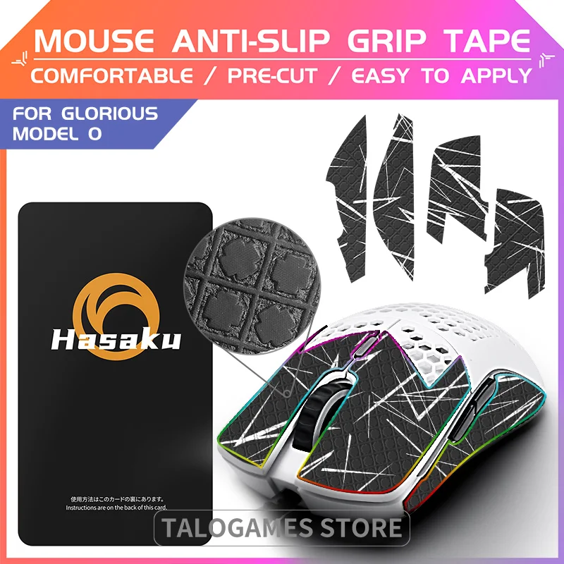 

Original HASAKU Mouse Grip Tape for Glorious Model O Model O- Gaming Mouse Anti-Slip Tape,Grip Upgrade,Comfortable Durable