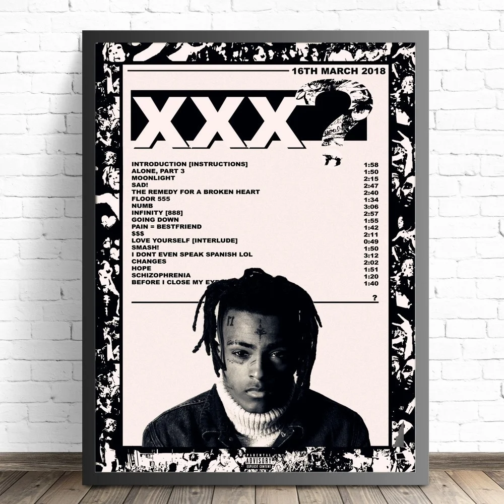 

Rapper Xxxtentacion Hiphop Posters And Prints Wall Pictures For Living Room Canvas Painting Nordic Decoration Home Decor Cuadros