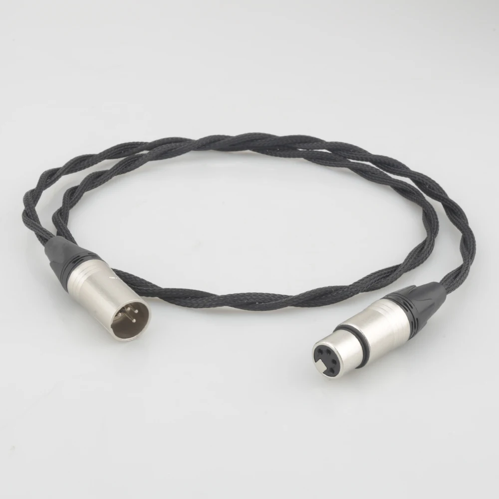 

Hifi 7N OFC провод 4-контактный XLR штекер-гнездо Удлинительный кабель наушники аудио шнур