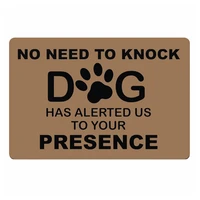 funny no need to knock dog welcome door mat floor entry dogs doormat rug carpet cool housewarming gift for puppy dog lover owner