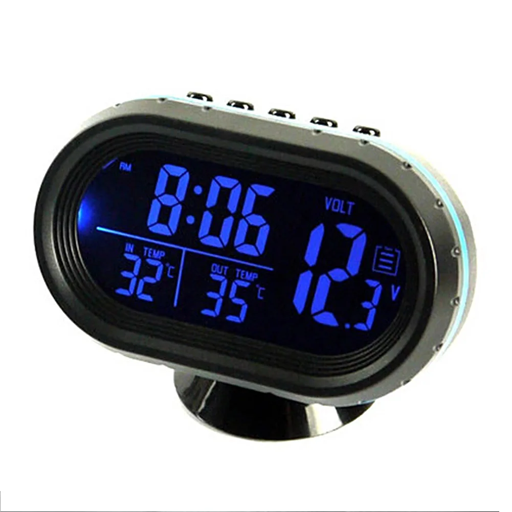

Auto Car Vehicle Digital LCD Monitor Thermometer Voltage Alarm Clock 12V-24V