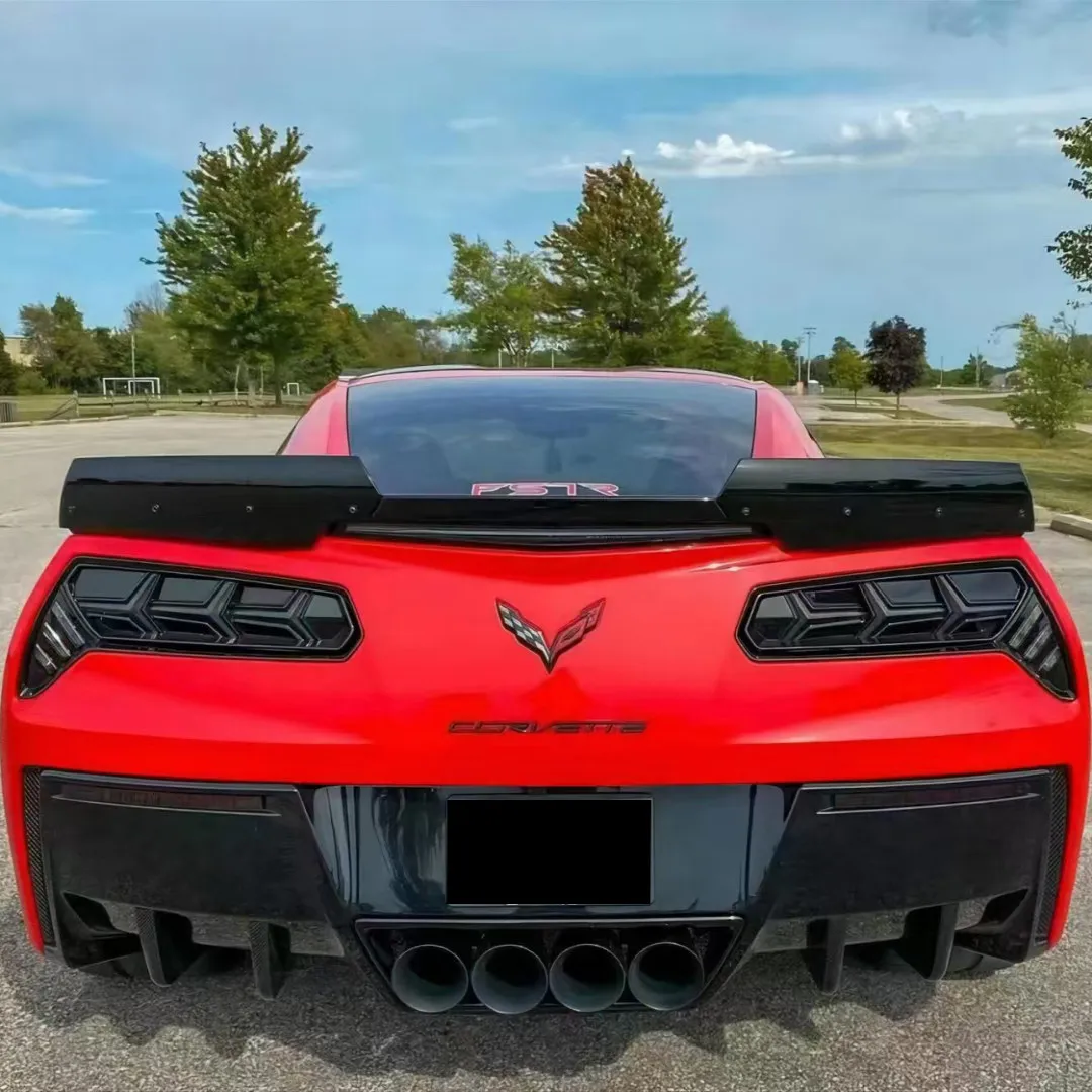 Фото Для Chevrolet Corvette C7 Stingray: задний диффузор-спойлер из карбона в стиле JPM R2, комплект обвеса, автомобильные аксессуары №4