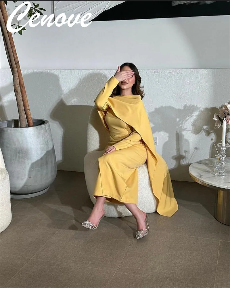 Женское вечернее платье Cenove с высоким вырезом и длинными рукавами до щиколотки