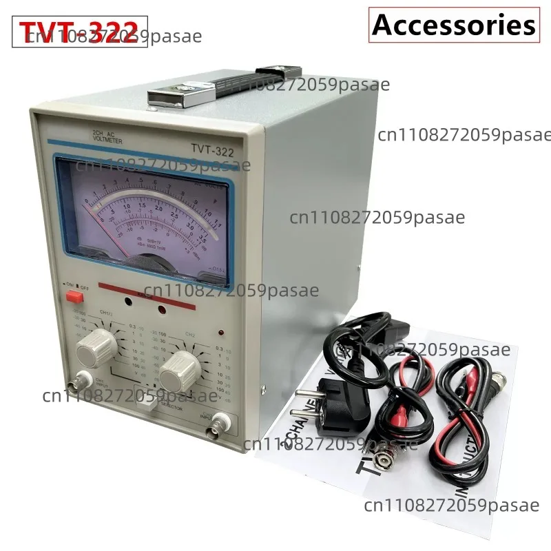 Фото Двухканальный милливольтметр TVT-322 с двумя иглами, для измерения переменного тока, диапазон 300 мкВ-100 В №4
