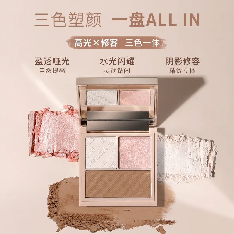 UNNY контурная палитра осветитель хайлайтер бронзатор румяна 3-в-1 долговечная