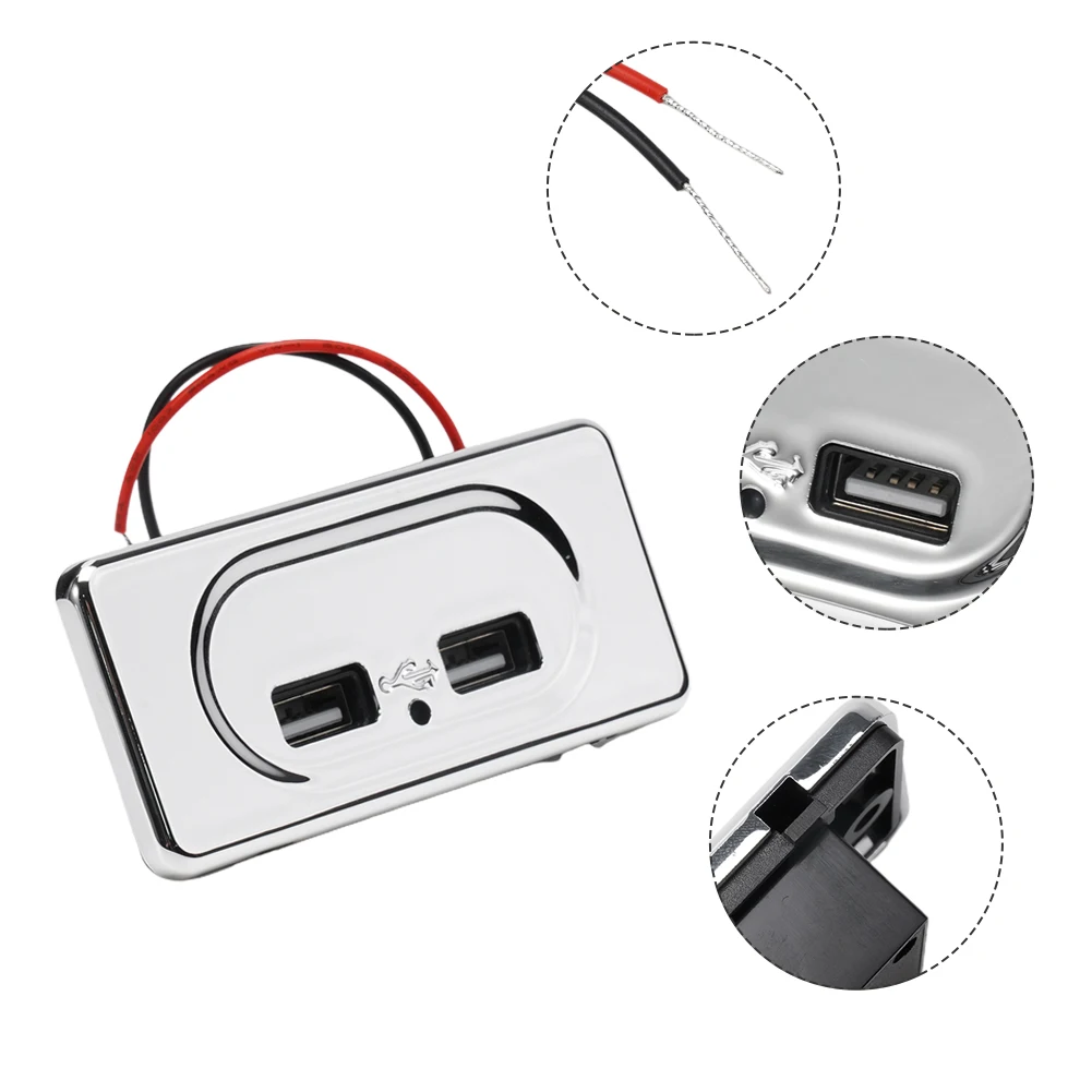 

Автомобильное зарядное устройство с двумя USB-портами, 12 В/24 В, 5 В, а