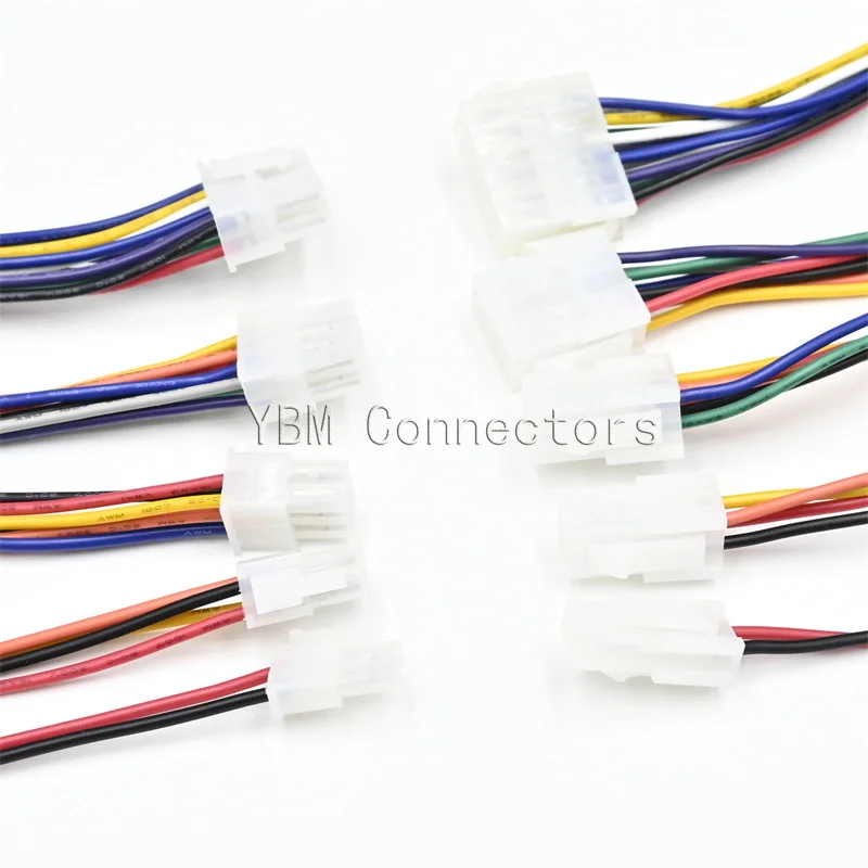 

10pcs 30cm 5557 5559 4.2mm/0.165" 18/20AWG 2X1P-2X12P Air Dock Dual Row Male Female Plug Receptacle Housing Cable Terminal Wire