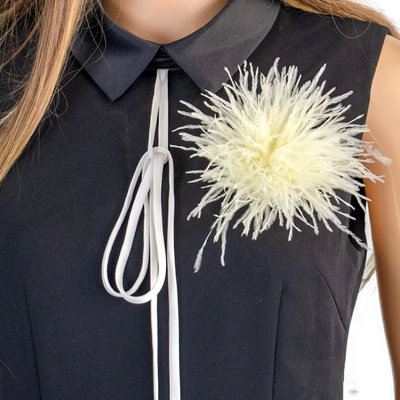 

Colorful Luxury Ostrich Feather Brooch Jewelry Scarf Clip for Men Women Brooches Lapel Pins Dresses Gift Accessory pride clothes
