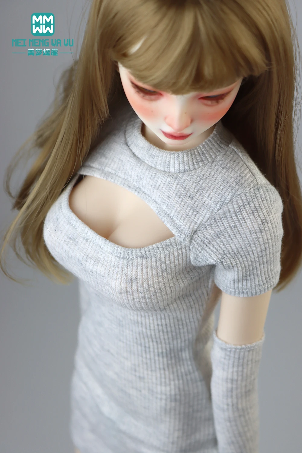58-60CM 1/3 большая грудь BJD DD SD DDL Кукла Одежда Сферический сустав Кукла Модная Открытая Футболка Набор Розовый Белый Серый