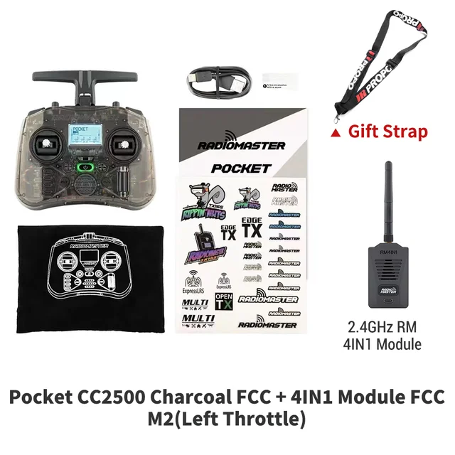 Radiomaster Pocket CC2500 Charcoal + 4in1 module