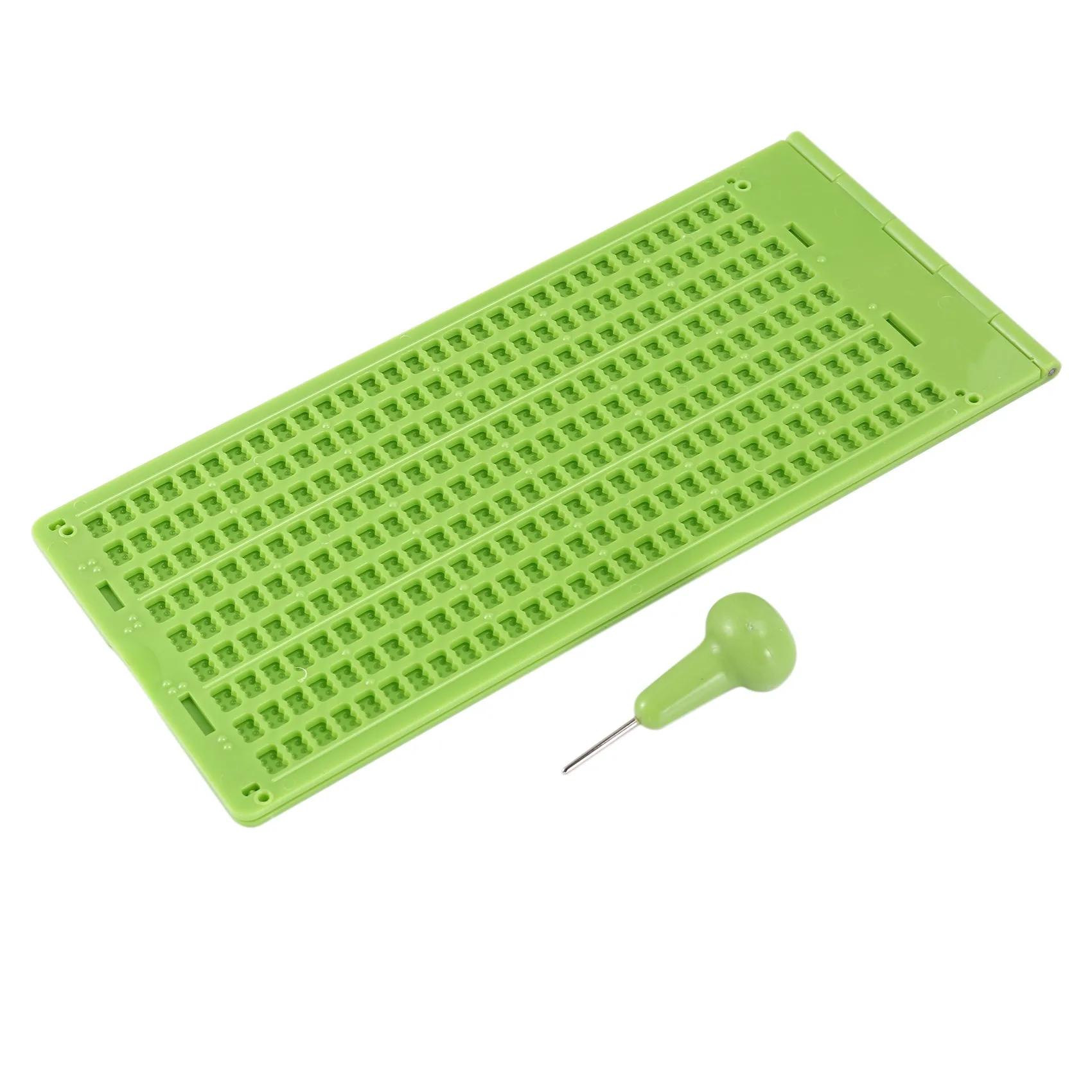 

9 Lines 30 Cells Braille Writing Slate and Stylus Plastic Braille Slate Kit for The Blind