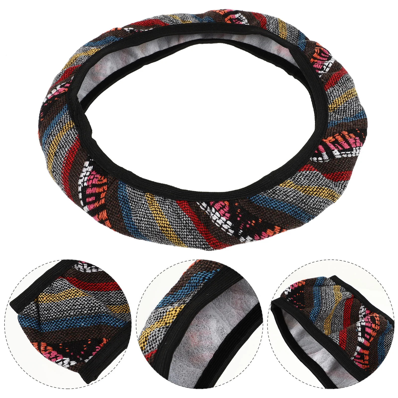 

Steering Wheel Cover Decor Car Protector Bling Accessories Universal Grip Automotive Wheels