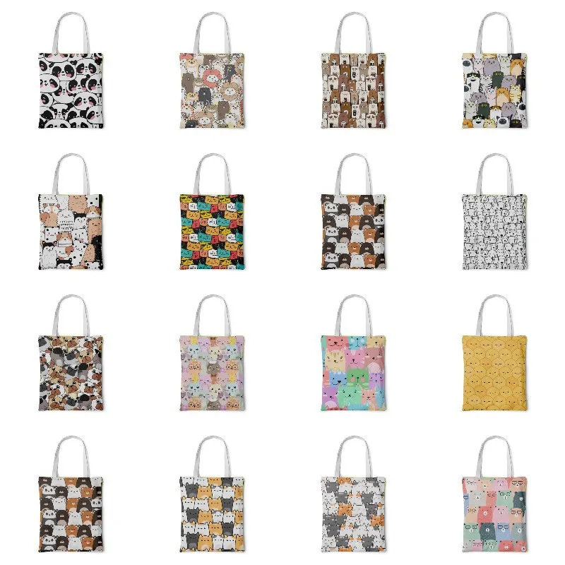 

Single Shoulder Shopping Bag Leisure Pocket Art Portable Canvas Bag Shopping Reusable Canvas Handbag Tote Bag