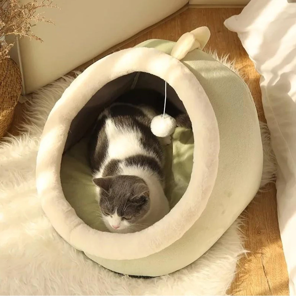

Summer Cozy Cat Kennel Warm Bed Pet Basket Small Dog Teddy Kitten Sleeping Lounger Cushion Bag Indoor Pet House Keep Pets Warm