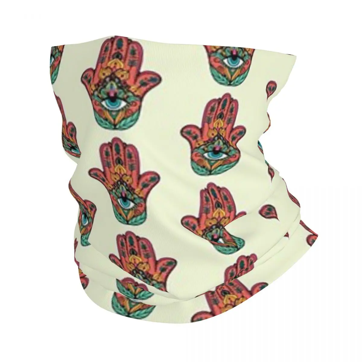 

Hamsa Hand Bohemian Bandana Neck Gaiter Printed Hippie Mandala Paisley Boho Mask Scarf Balaclava Outdoor Sports Adult Windproof