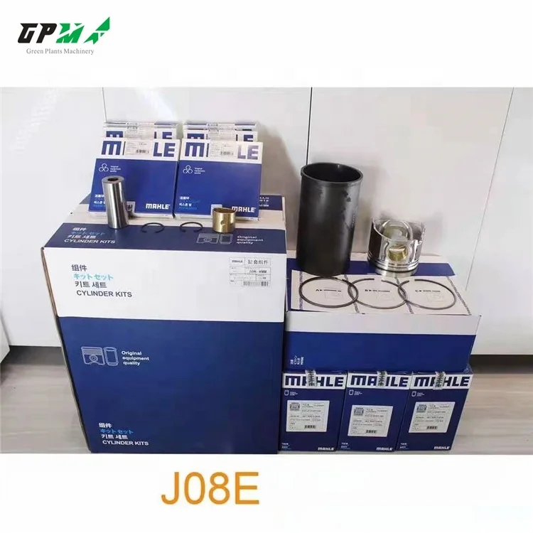 

J08E Cylinder Liner Kit With Piston Rings Set Sleeve For Excavator Spare Parts