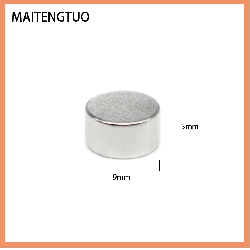 

10~200PCS 9*5 mm Round powerful magnets Disc N35 9x5 mm neodymium magnet 9mm x 5mm Permanent NdFeB magnet strong 9x5mm