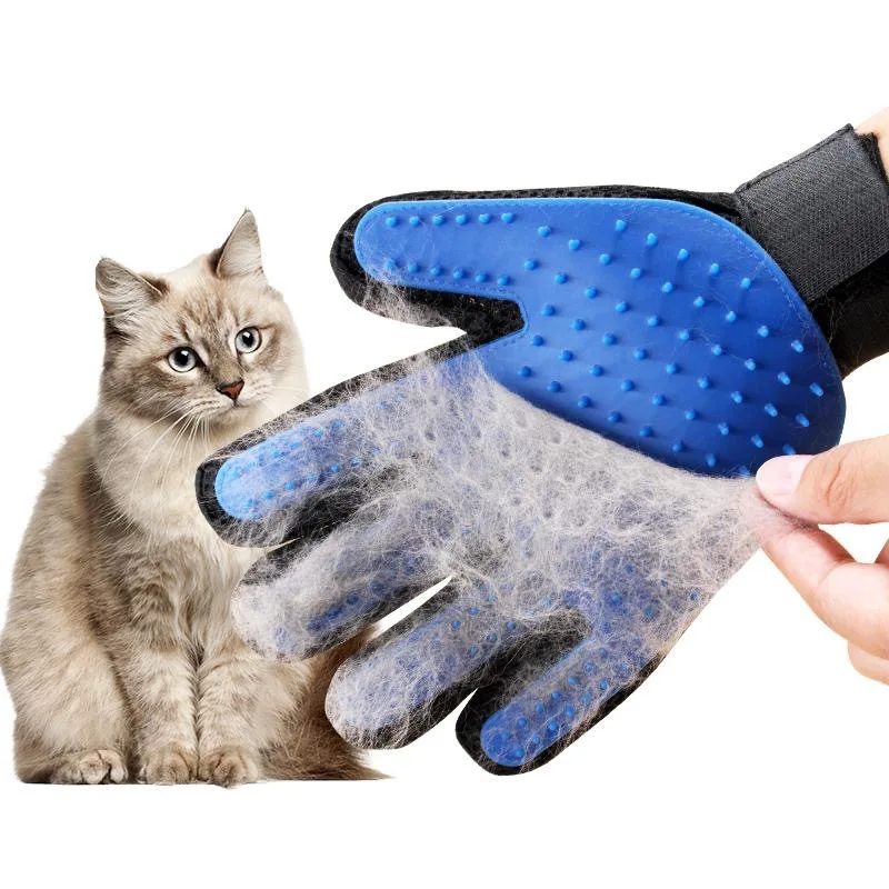 

Pet Grooming Gloves Dogs Cats Pet Brush Glove for Cat Dog Hair Remover Brush Cat Deshedding Cleaning Combs Massage Gloves Su