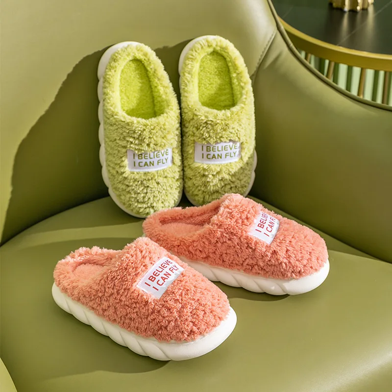 

Зимние женские тапочки, домашние плюшевые тапочки на толстой подошве, женские плюшевые модные домашние тапочки, женские Тапочки